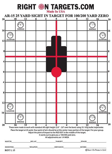 Free Printable 25 Yard Zero Target