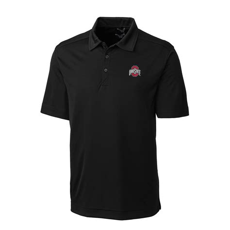 Men's Black Ohio State Polo With Left Chest Embroidered Logo - College ...