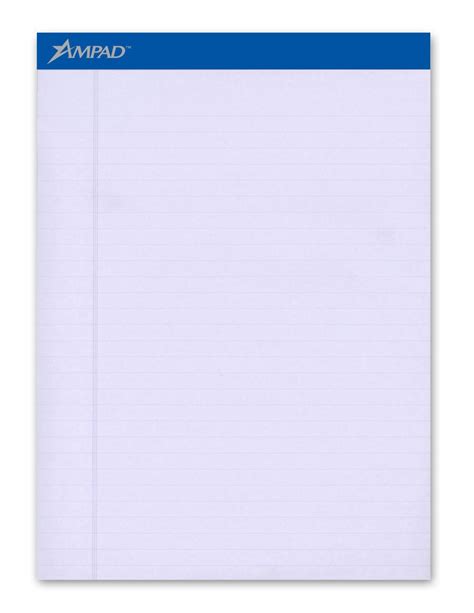 Ampad 20-720 Evidence Orchid Legal Pads Wide Ruled, 8-1/2 x 11-3/4, 50 ...