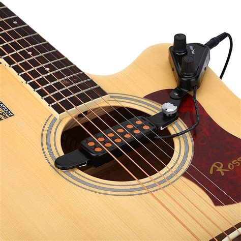 NALACAL 12 Sound Hole Guitar Pickup, Magnetic Pickup Transducer with ...