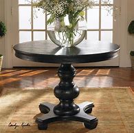 Image result for Round Dining Table with Black Metal Bottom