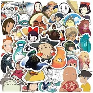 Ghibli Anime Stickers - Miyazaki Character Decals for Laptop, Car ...