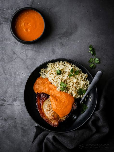 Keto Curried Pork Chops with Cauliflower Rice | KetoDiet Blog