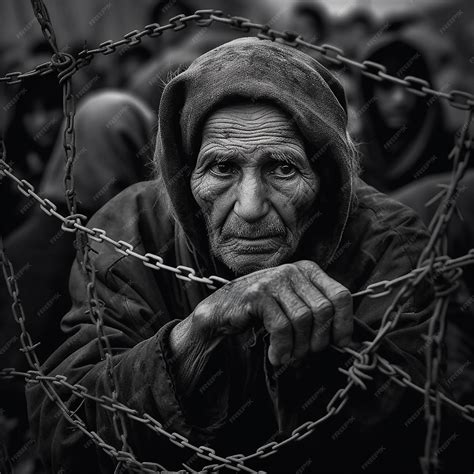 Premium AI Image | Portrait of black human in chains Represetation ...