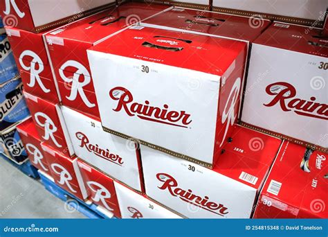 Rainier Beer Cases at Store Editorial Stock Photo - Image of domestic ...