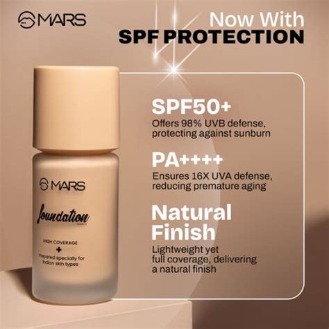 MARS SPF50 PA++++ High Coverage Foundation | Tested by IN-VIVO with 5 ...