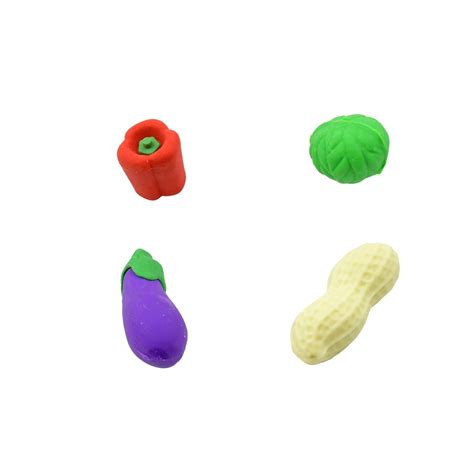 Buy Mini Vegetables & Fruits Erasers - 4 PCS | DeoDap – Homitat