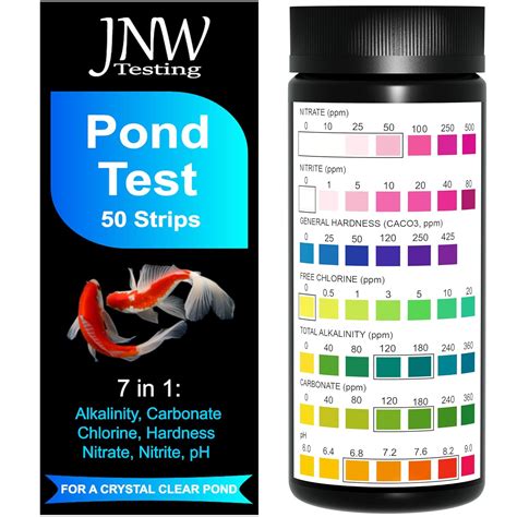 Pond Test Strips - 7-1 Pond Water Testing Kit with Ebook - Pond pH Test ...