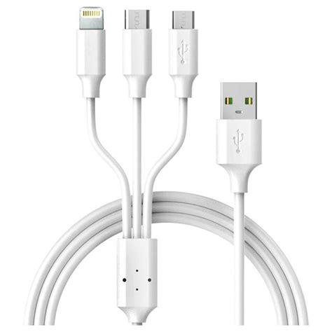 Buy Laforte 3-in-1 PVC Soft and Superior Charging Cable, White at Best ...