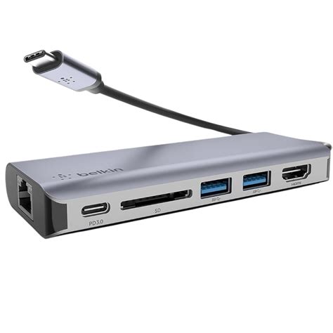 Belkin CONNECT USB-C 6-in-1 Multiport Adapter - Estación De Conexión ...