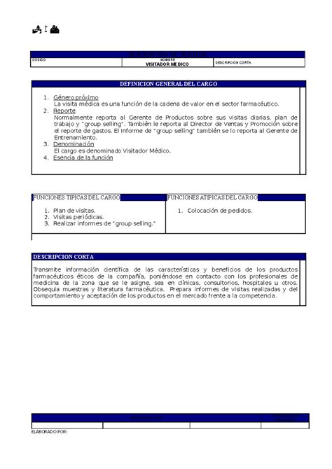 Visitador Médico - informe - Computer - Studocu