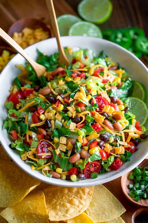 Vegetarian Taco Salad Recipe - Peas and Crayons