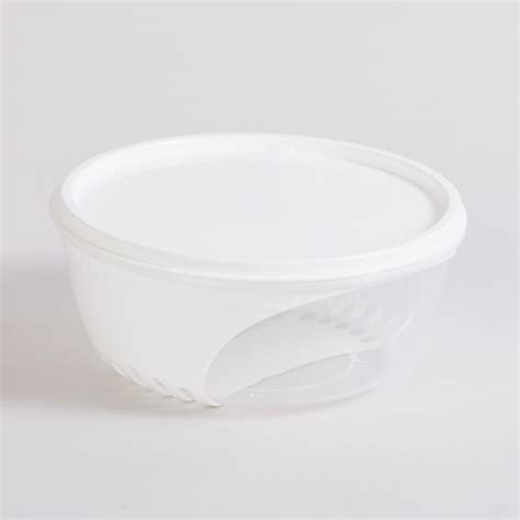 Buy Fiesta White Round Storage Containers with Lid - Set of 3 from Home ...