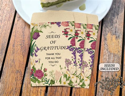 Gratitude Seed Packets/personalized Seed Packet/staff Appreciation Gift ...