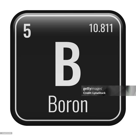 Boron Symbol Chemical Element Of The Periodic Table Vector Illustration ...