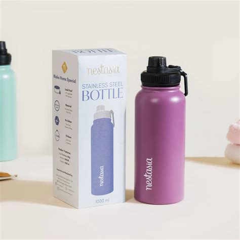 Stainless Steel Sipper Bottle Purple 1L Online - Premium Water Bottle ...