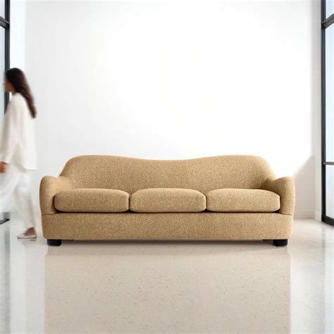 Alexis 3 Seater Sofa - 84": Luxurious Cookie Boucle Comfort – Crafts ...
