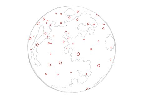 Moon Craters Drawing