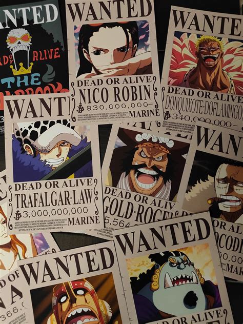 Buy One Piece Wanted Posters Wall Collage – Premium Anime Decor