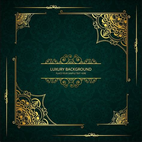 Green luxury background template | Free Vector