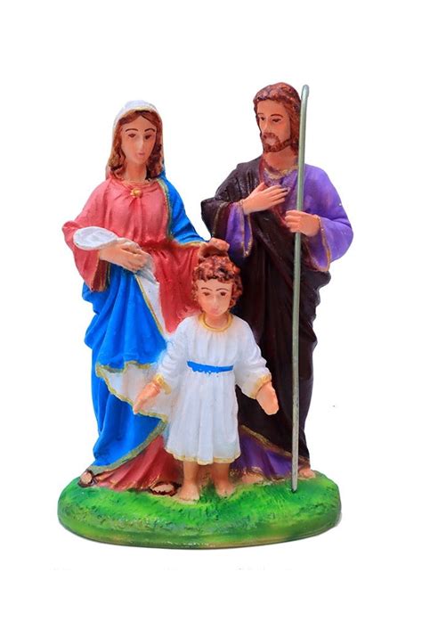 Holy Family 7 Inch Statue - Mary, Joseph, and Baby Jesus – Living Words