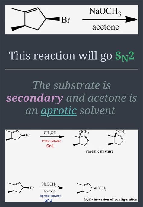 Sn1/2 and E1/2 chart help! Someone please explain why secondary goes ...
