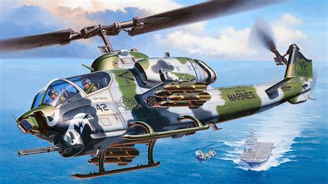 Bell AH-1 Cobra Attack Helicopter HD Military Wallpaper