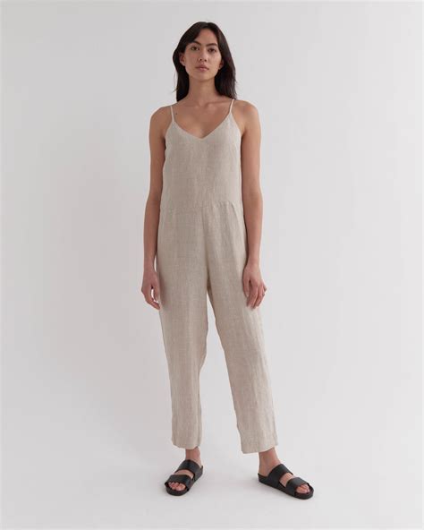 Linen Jumpsuit Tank at Martha Cannon blog