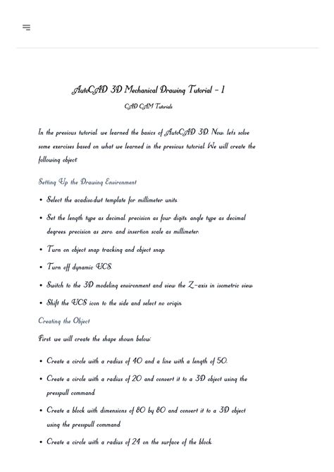 Image result for Mechanical Drawing Tutorial