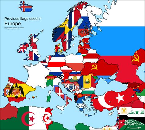 Previous used flags in Europe | Mapa historico, Mapa de geografía ...