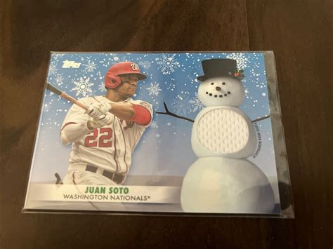 2021 Topps Holiday Juan Soto Game Used Jersey Snowman • #WRC-JS | eBay