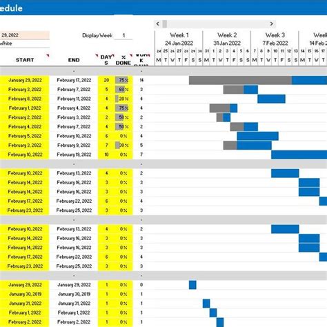 Simple Gantt Chart Excel 的图像结果