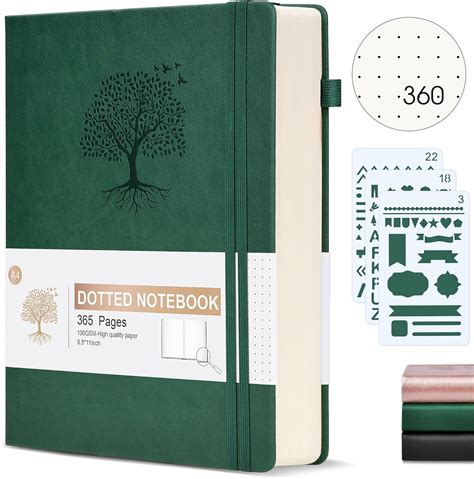 Amazon.com : Ansopu Dotted Journal Notebook, 360 Numbered Pages Dot ...