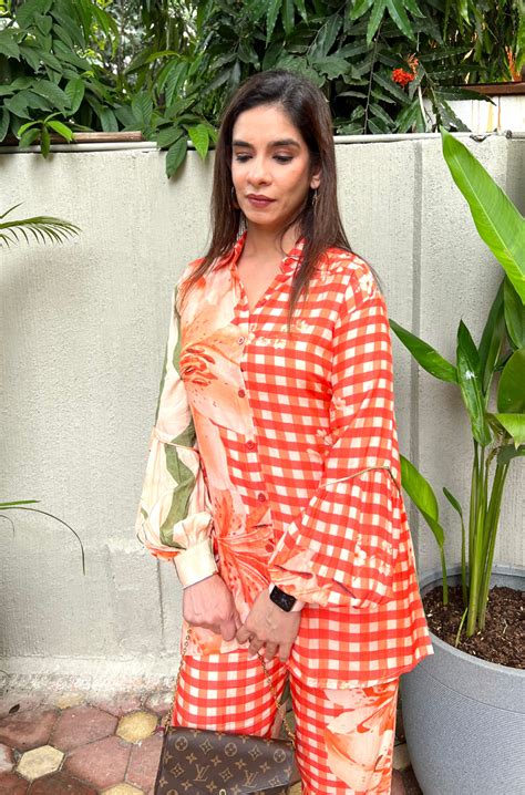 OH MY CO-ORD!! Vivid Orange Co-ord Set - Ishnya