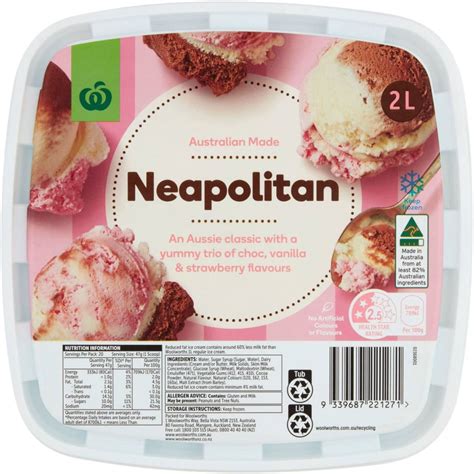 Woolworths Neapolitan Ice Cream 2l | Woolworths