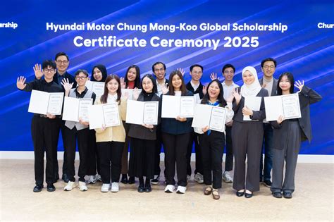 Hyundai foundation awards global scholarships to 14 Asean graduate students | K-campus