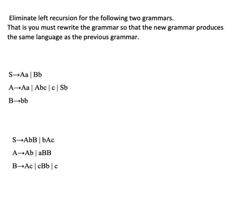 Image result for How to Remove Left Recursion From Grammar