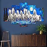 SAF Peacock Paintings for Wall Decoration - Set Of Five, 3d Scenery ...