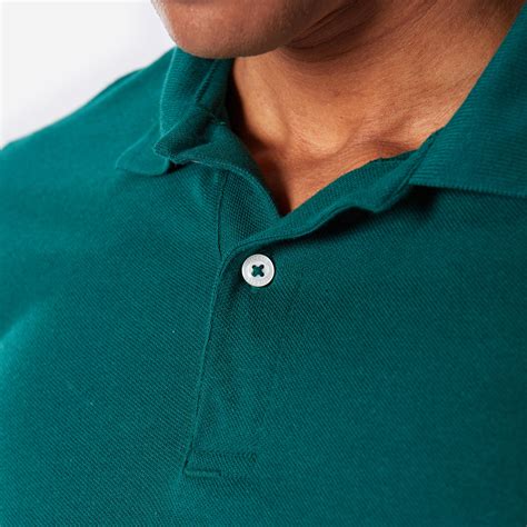 Men’s golf 100% cotton short sleeve polo shirt, MW100 green