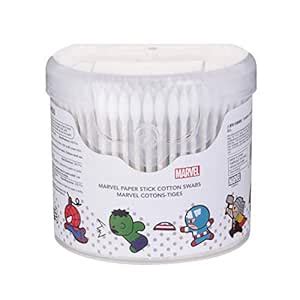 Buy MINISO MARVEL Paper Stick Cotton Swabs, 250 Count Cotton Ear Buds ...