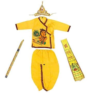Kids Ethnic Krishna Dress Costume Wear For Boys (0 Months - 1 Months ...