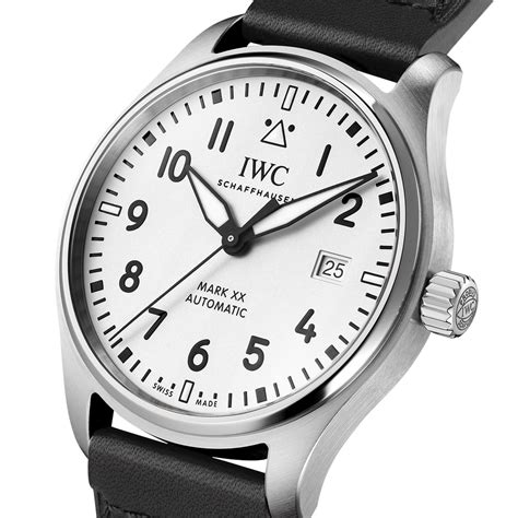 IWC Pilot Mark XX 40mm Mens Watch White IW328207 | Goldsmiths