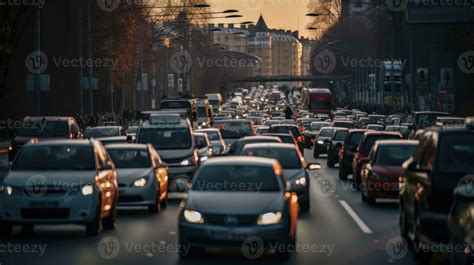Frustrated Drivers Stuck in Traffic Jam on Standard Scale Road 29971932 ...