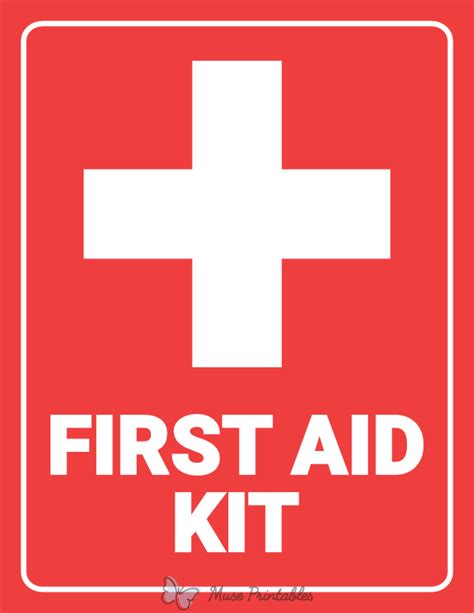 Printable First Aid Kit Sign