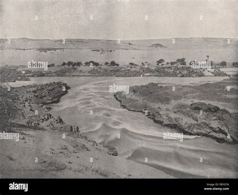 ASWAN. The First Cataract of the Nile. Egypt, antique print 1895 Stock ...