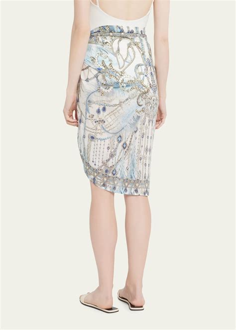 Camilla Moon and Back Short Tassel Sarong - Bergdorf Goodman