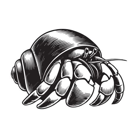 Hermit crab Clip Art Hermit crab silhouette Paguroidea illustration in ...