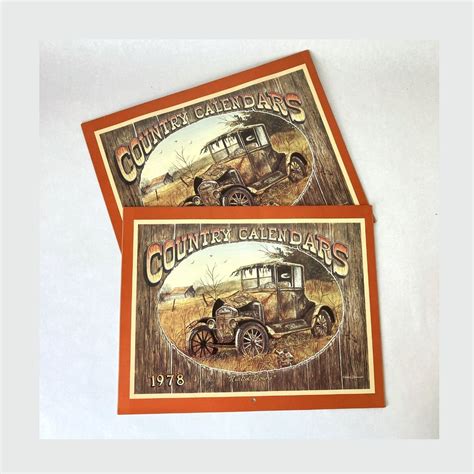 Vintage 1978 Country Calendars With Art by Larry Greenwalt New Old ...