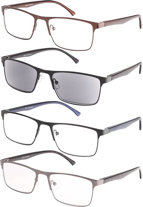 Buy EYESPEX 4 Pack Reading Glasses for Men ,Blue Light Blocking ...