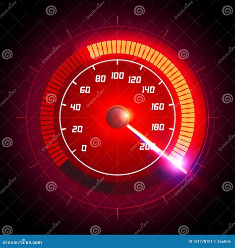 Vector Illustration Speed Motion with Fast Speedometer Car. Racing Velocity Background. Stock ...